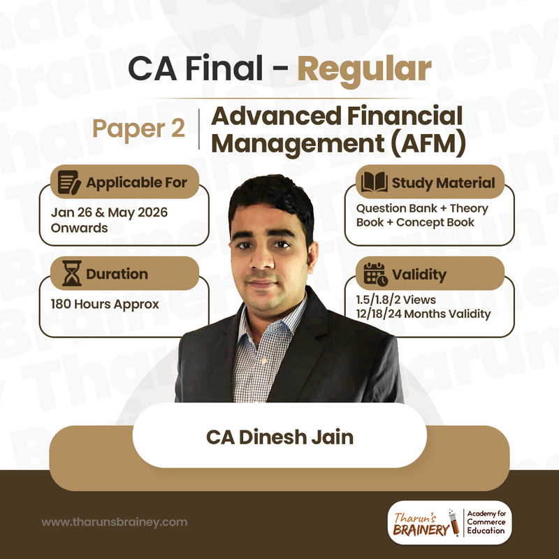 CA Final β Advanced Financial Management (AFM) | Regular Batch