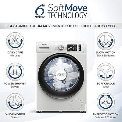 Whirlpool 7 Kg Steam Technology Inverter Front Load Washing Machine Whirlpool 7 Kg Steam Technology Inverter Front Load Washing Machine