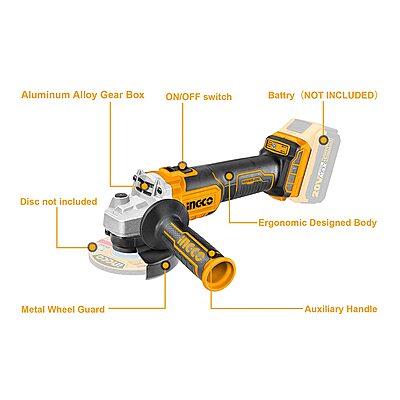 INGCO Cordless Angle Grinder CAGLI261021 INGCO Cordless Angle Grinder CAGLI261021