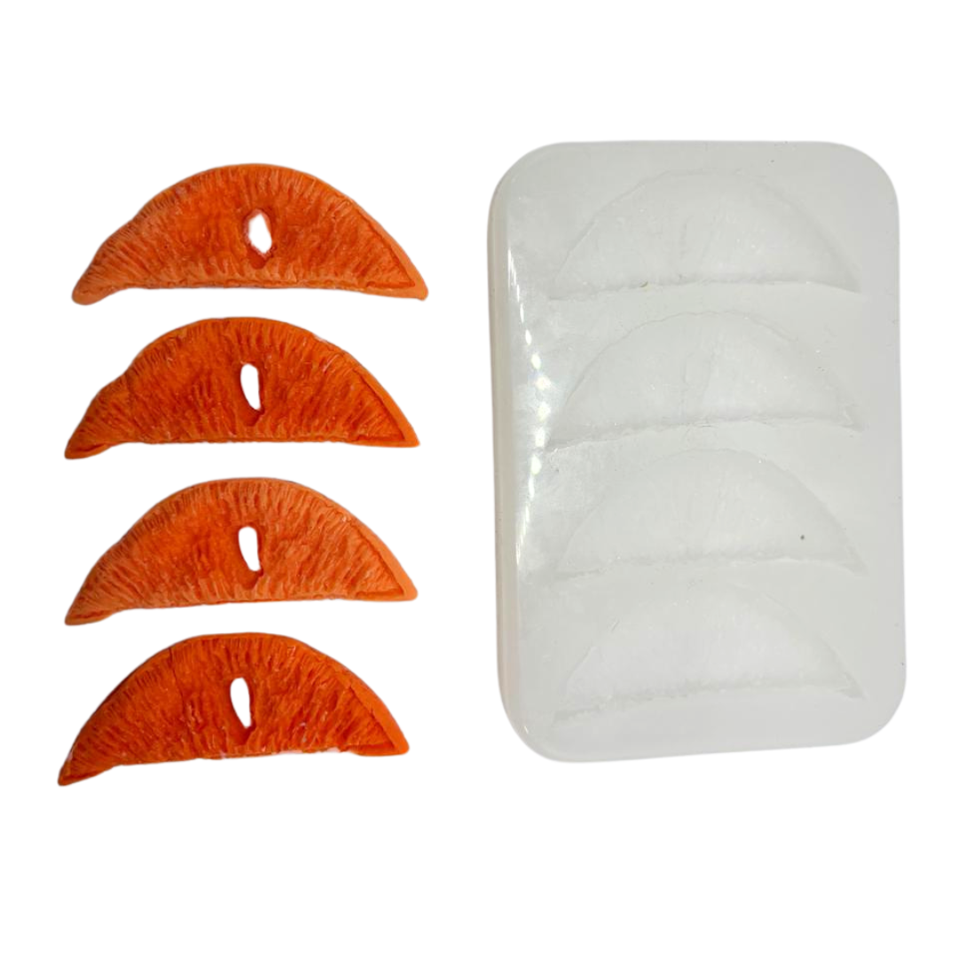 Silicon Mold Candle Orange Slice 4 Cavity