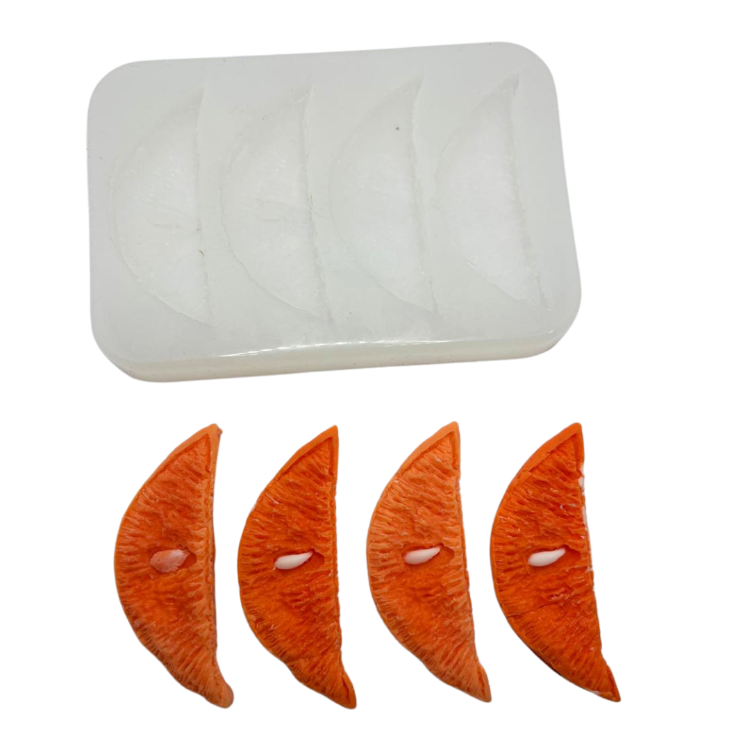 Silicon Mold Candle Orange Slice 4 Cavity