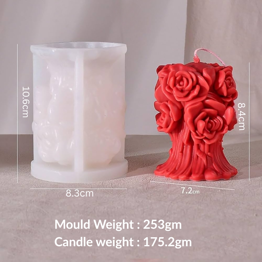 Silicon Mold Candle Bouquet Flower 3D