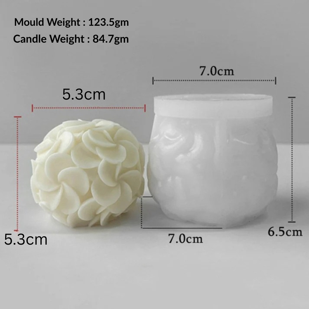 Silicon Mold Candle 3D Flower Ball