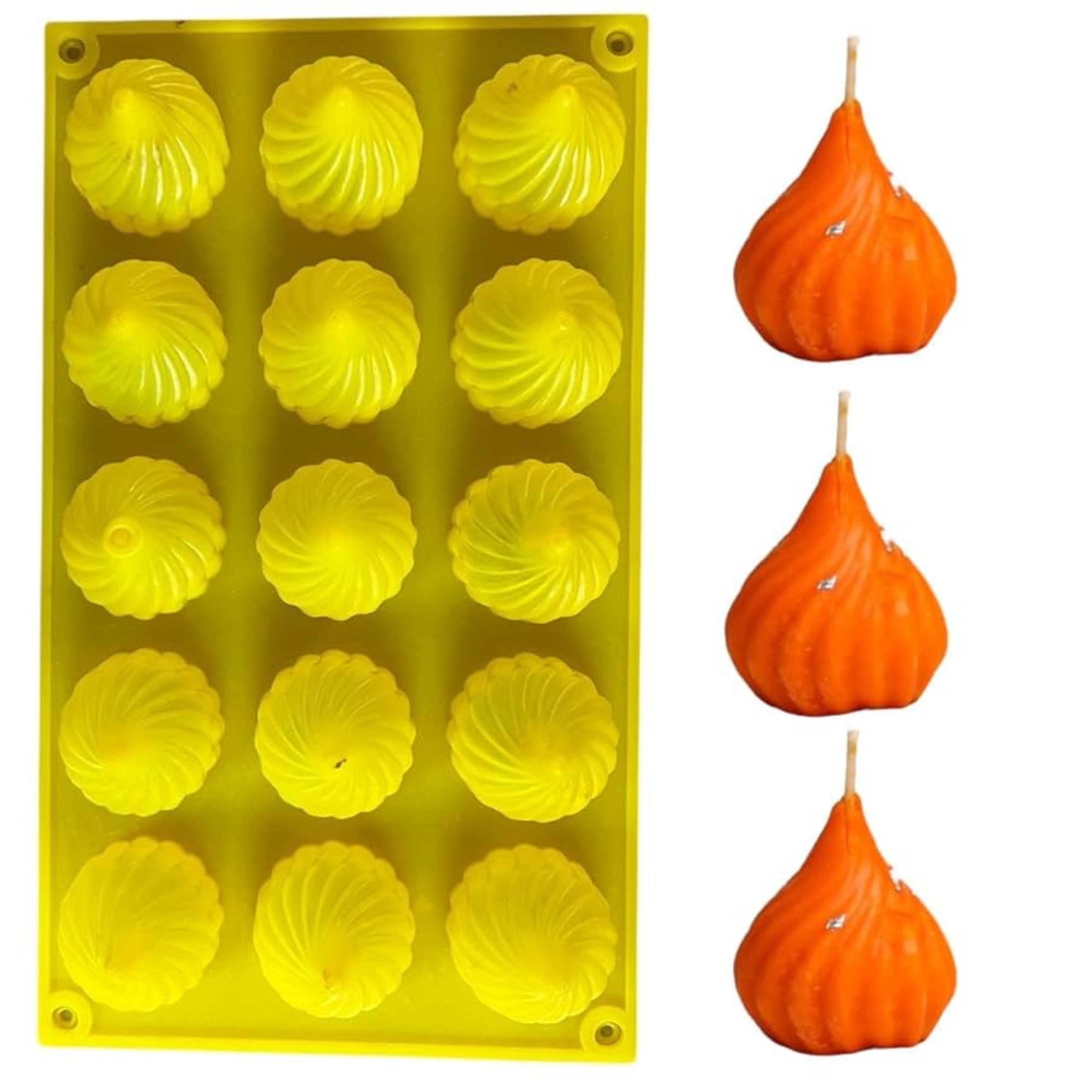 Silicon Mold Candle Modak - 15 Cavity