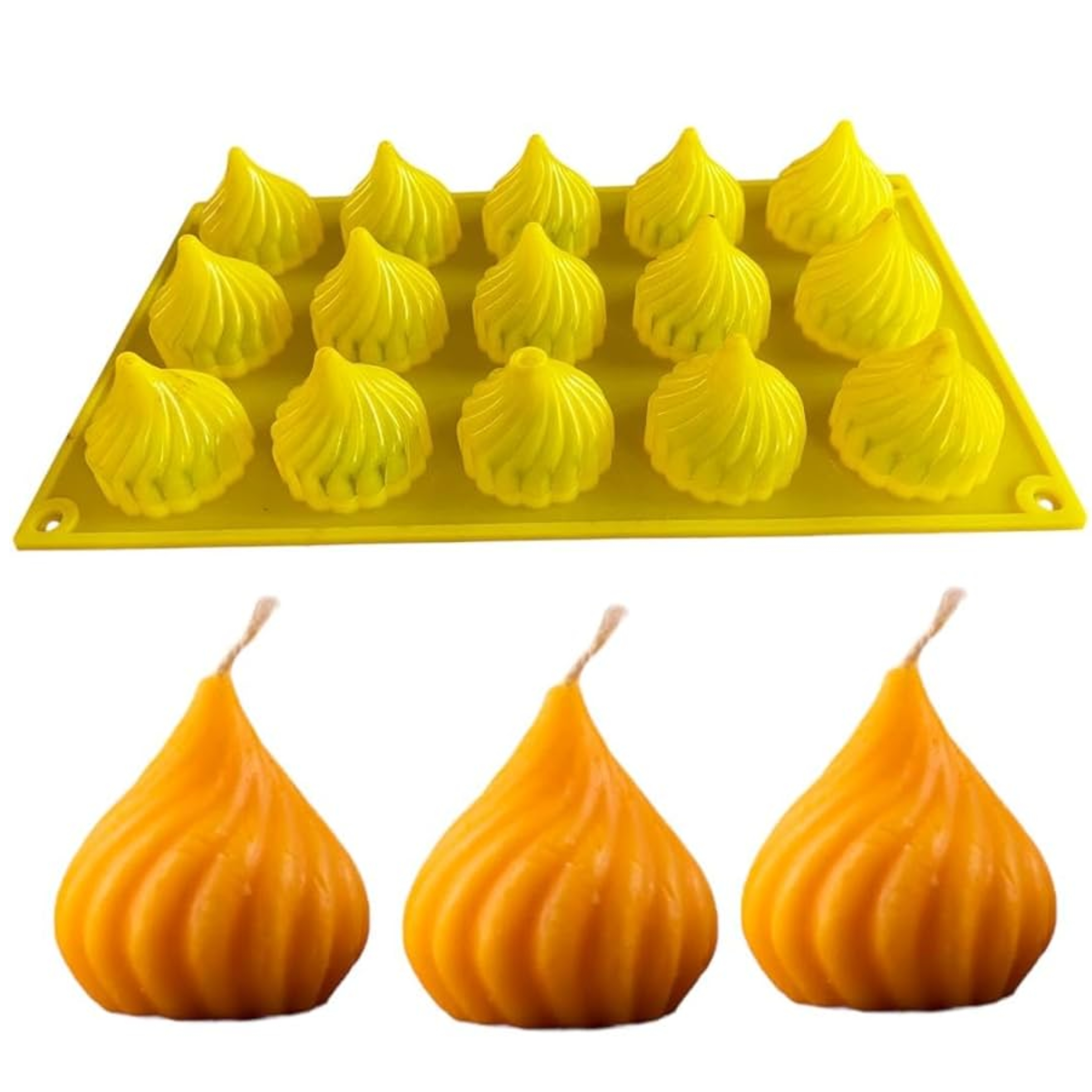 Silicon Mold Candle Modak - 15 Cavity