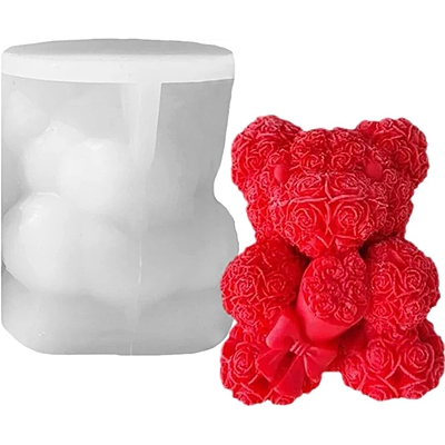 Silicon Mold Candle BIG Teddy Rose Bouquet Silicon Mold Candle BIG Teddy Rose Bouquet