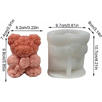 Silicon Mold Candle SMALL Teddy Rose Bouquet