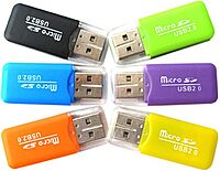 USB 2.0 Micro SD Card Reader – TF, SDXC, T-Flash Memory Card Adapter & Writer for PC, Laptop, Android, Camera, MP3/MP4, Tablet, Mac, TV Box
