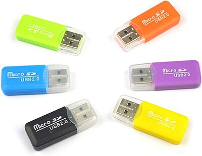 USB 2.0 Micro SD Card Reader – TF, SDXC, T-Flash Memory Card Adapter & Writer for PC, Laptop, Android, Camera, MP3/MP4, Tablet, Mac, TV Box