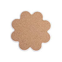 Sublimation Plum-shaped Ceramic Coaster w/ Cork