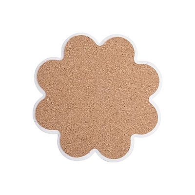 Sublimation Plum-shaped Ceramic Coaster w/ Cork Sublimation Plum-shaped Ceramic Coaster w/ Cork