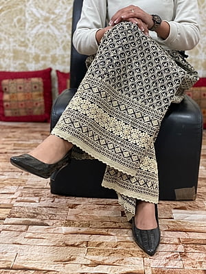 Cotton Chikan Mastani-Beige