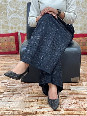 Cotton Chikan Mastani-Black