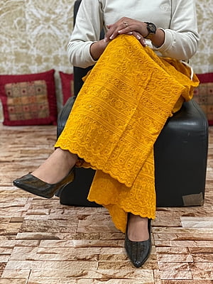 Cotton Chikan Mastani-Mustard