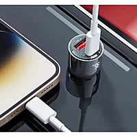 Champion 95W transparent Metallic Car Charger with Dual Port Type C and USB , Fast Charging Compatible with iPhones, Android Smartphones & Tablets (Black) Champion 95W transparent Metallic Car Charger with Dual Port Type C and USB , Fast Charging Compatible with iPhones, Android Smartphones & Tablets (Black)