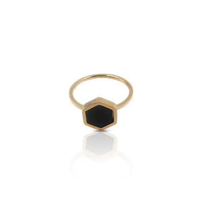 Anti-Tarnish Finger Ring - Hexagon Anti-Tarnish Finger Ring - Hexagon