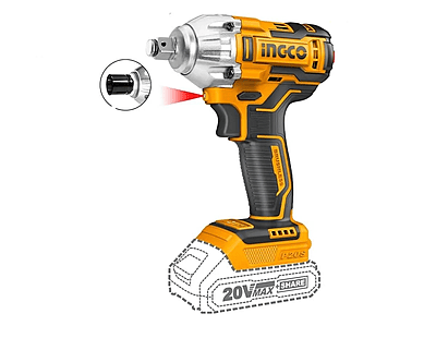 INGCO Lithium-Ion Cordless Impact Wrench CIWLI2038 (20V, 1/2", 300Nm)
