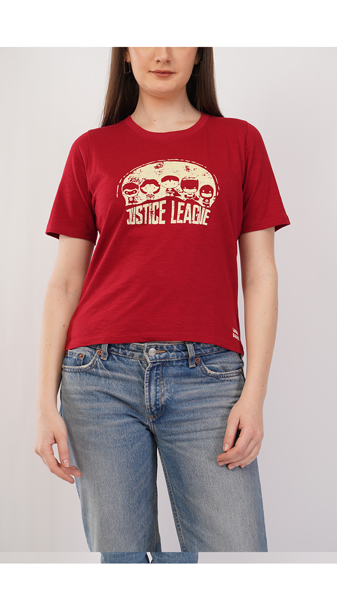 Trendy Ruby Pink Women's Round Neck T-Shirt – Slub/Vintage Fabric 180 GSM | S, M, L