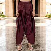 Maroon Patiala Style Farshi Suit Set with Kurta and Salwar