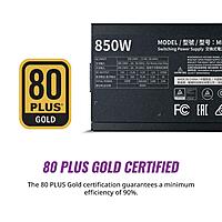 Cooler Master MWE 850 Gold V2 Power Supply - Fully Modular | 80 Plus Gold Certified | 120mm HDB Fan | DC-to-DC Circuit Design | 2 EPS Connectors | 850 Watt
