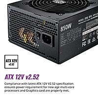 Cooler Master MWE 850 Gold V2 Power Supply - Fully Modular | 80 Plus Gold Certified | 120mm HDB Fan | DC-to-DC Circuit Design | 2 EPS Connectors | 850 Watt