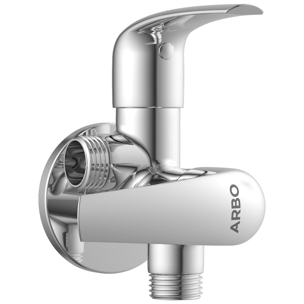 CM-2507 2 Way Angle Cock With Wall Flange