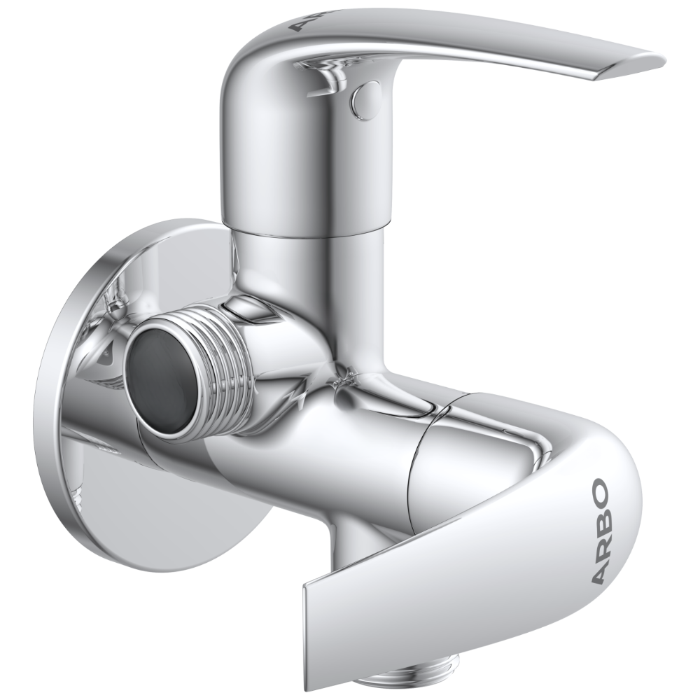 CM-2507 2 Way Angle Cock With Wall Flange