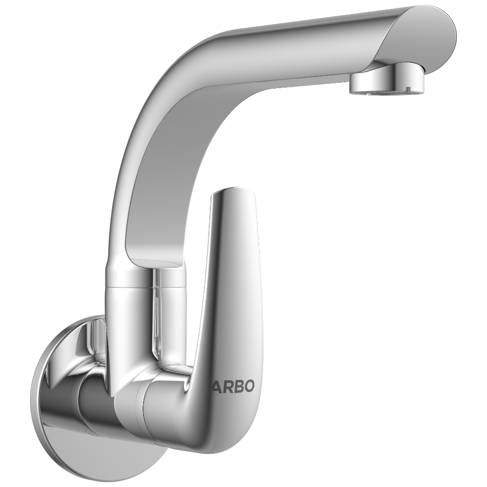 CM-2508 Sink Cock With Swinging Spout With Wall Flange (Wall Mounted Model)