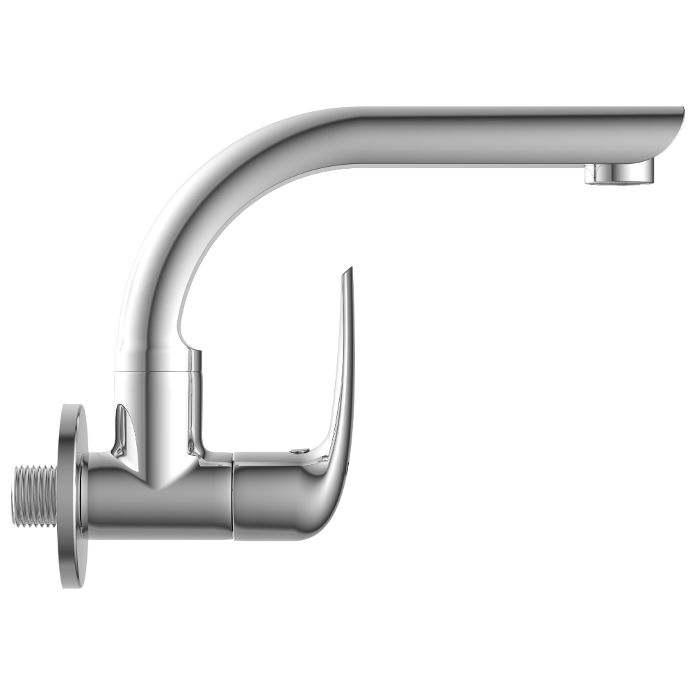 CM-2508 Sink Cock With Swinging Spout With Wall Flange (Wall Mounted Model)
