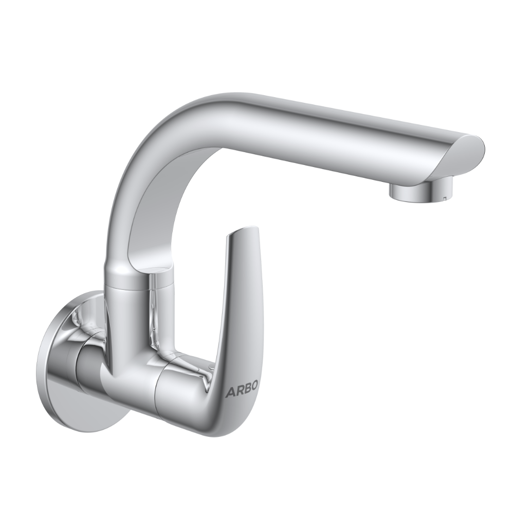 CM-2508 Sink Cock With Swinging Spout With Wall Flange (Wall Mounted Model)