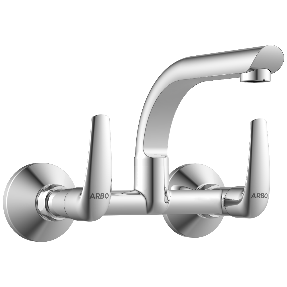 CM-2513 Sink Mixer With Swinging Spout With Connecting Legs With Wall Flange (Wall Mounted Model)