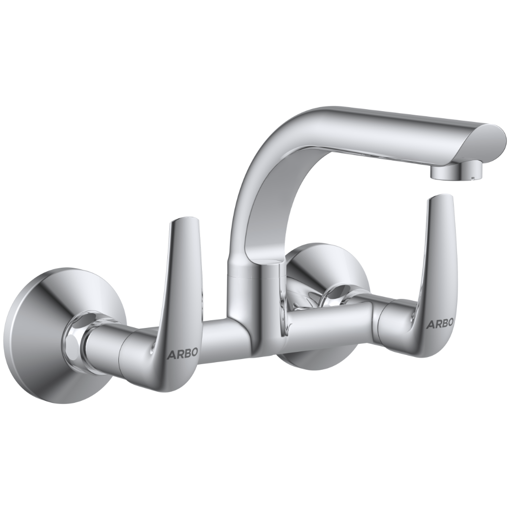 CM-2513 Sink Mixer With Swinging Spout With Connecting Legs With Wall Flange (Wall Mounted Model)