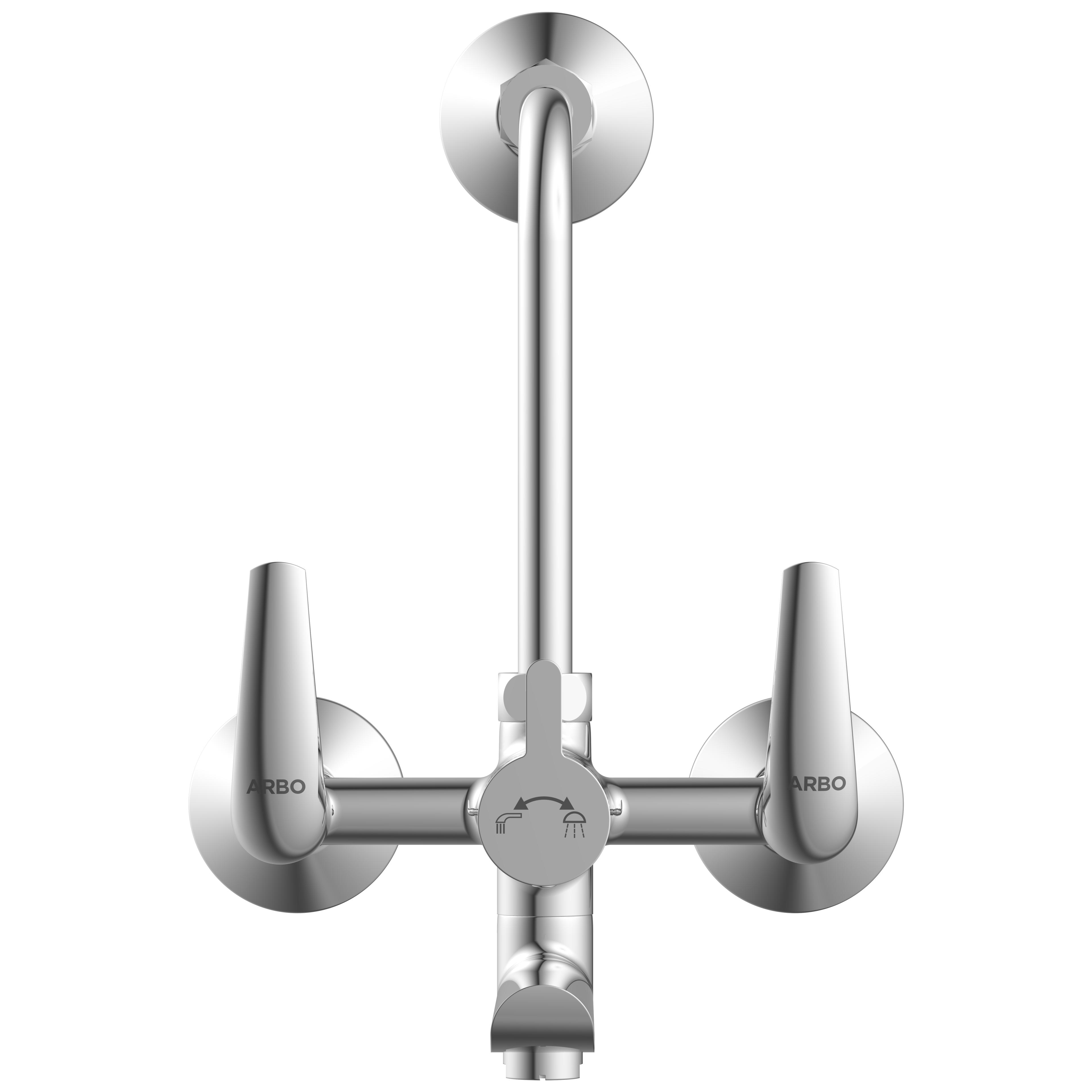 CM-2520 Wall Mixer 2 In 1 With Connecting Legs With Wall Flange