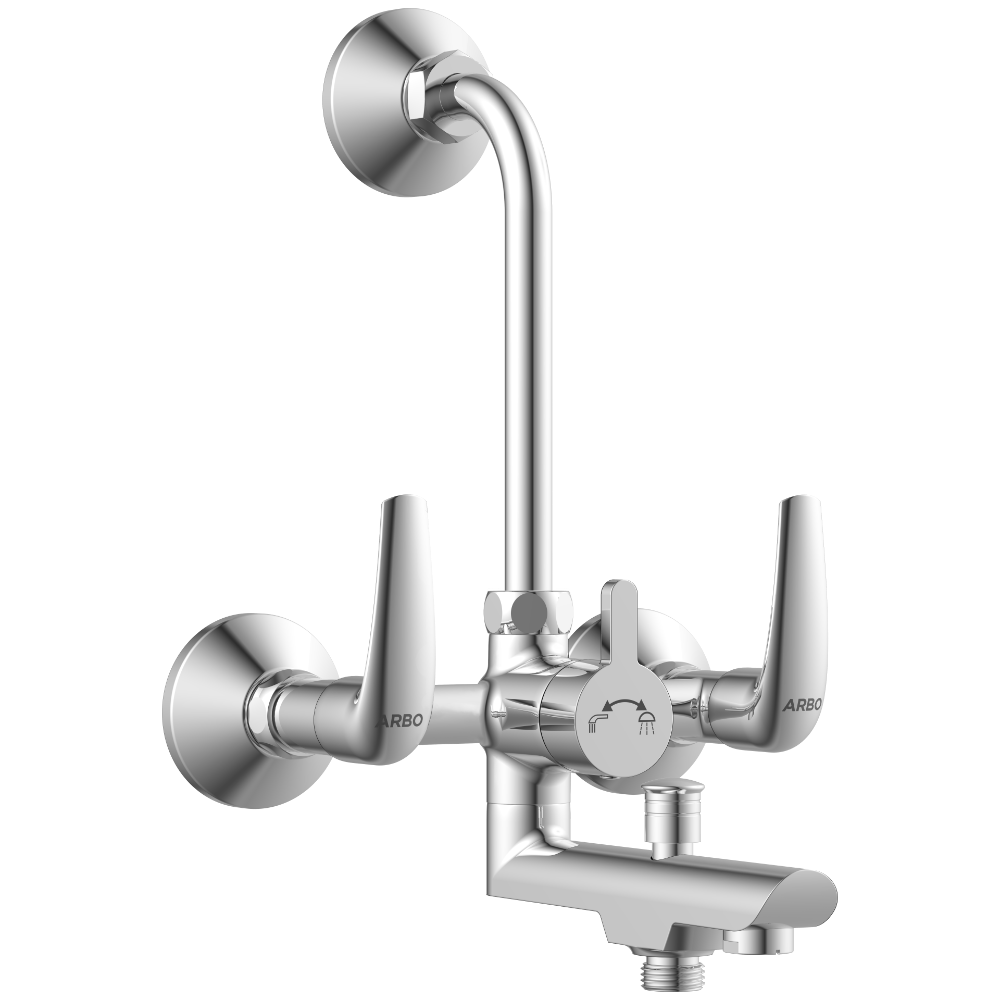 CM-2522 Wall Mixer 3 In 1 With Connecting Legs With Wall Flange