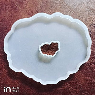 Silicon Mold Resin Coaster Hole Oval 13*10.5cm