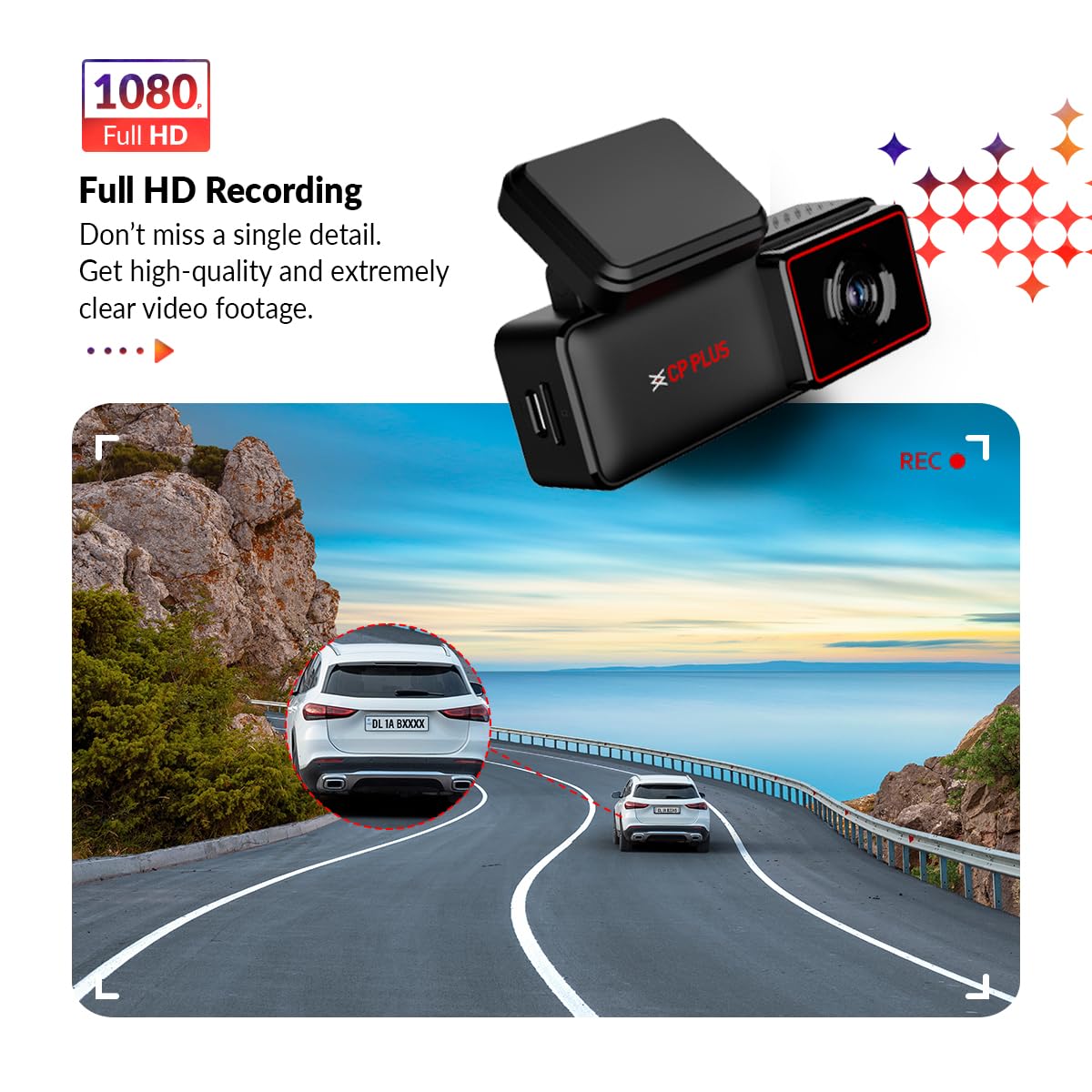CP PLUS CP-AD-H2B-PW Car Dashcam | 2MP Full HD | GPS | Night Vision | G-Sensor | Wide-Angle View | Ideal for Large Cars & SUVs CP PLUS CP-AD-H2B-PW Car Dashcam | 2MP Full HD | GPS | Night Vision | G-Sensor | Wide-Angle View | Ideal for Large Cars & SUVs