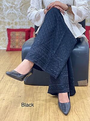 Chikan Rayon Mastani-Black