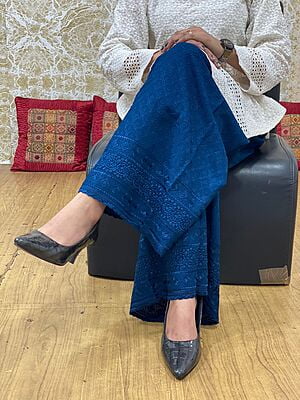 Chikan Rayon Mastani-NavyBlue