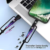 Portronics Konnect J8 3-in-1 (USB A + Type C to 8 Pin + Type C) Fast Charging Cable with 60W Max Output, Nylon Braided, For Android Smartphone, Ios And Type C Usb Devices, 1.2M Length(Black) Portronics Konnect J8 3-in-1 (USB A + Type C to 8 Pin + Type C) Fast Charging Cable with 60W Max Output, Nylon Braided, For Android Smartphone, Ios And Type C Usb Devices, 1.2M Length(Black)