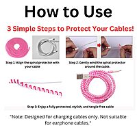 Spiral Cable Protector ,Charger Cord Winder Wrap Compatible with iPhone, Samsung, OnePlus, MI, Oppo, Vivo, Android, Tablet Cable -1.4m Spiral Cable Protector ,Charger Cord Winder Wrap Compatible with iPhone, Samsung, OnePlus, MI, Oppo, Vivo, Android, Tablet Cable -1.4m