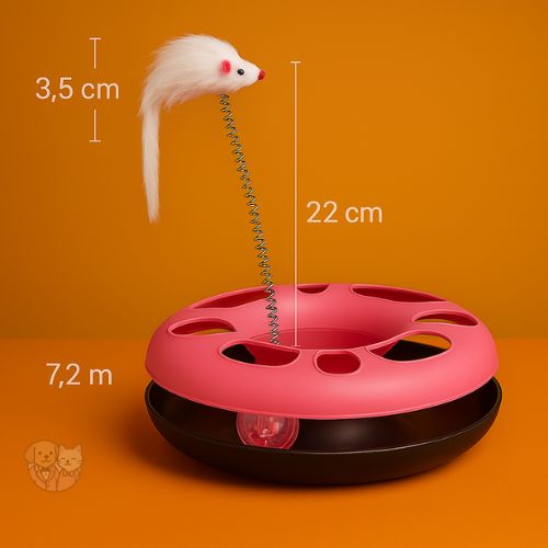 Cat Toy Wheel with Rat โ Interactive Rolling Toy for Cats & Kittens Cat Toy Wheel with Rat โ Interactive Rolling Toy for Cats & Kittens