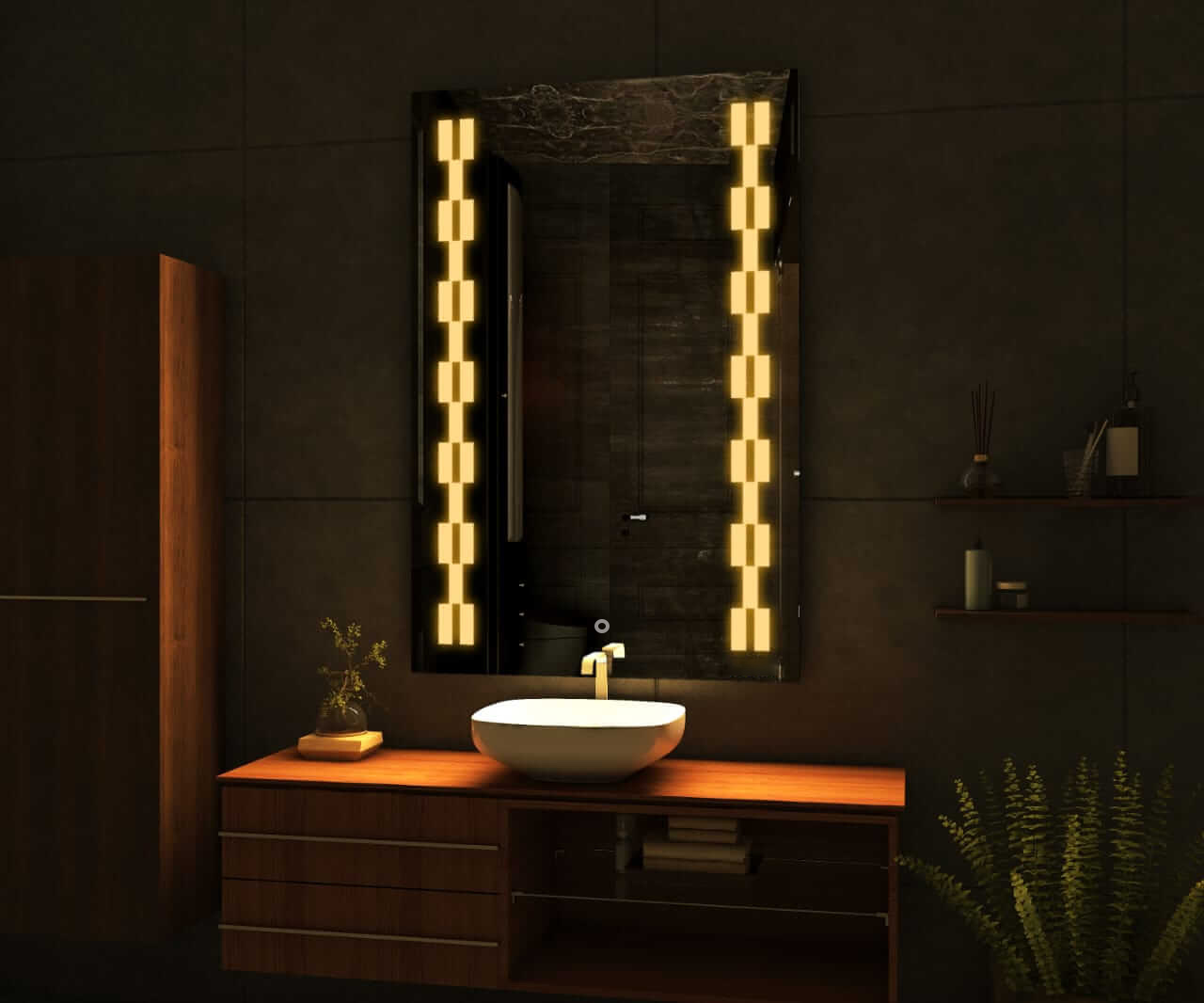 Rectangular LED Touch Sensor Mirror 008