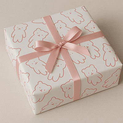 Bear & Bunny Delight Gift Wrap Set (Set of 2 Sheets)