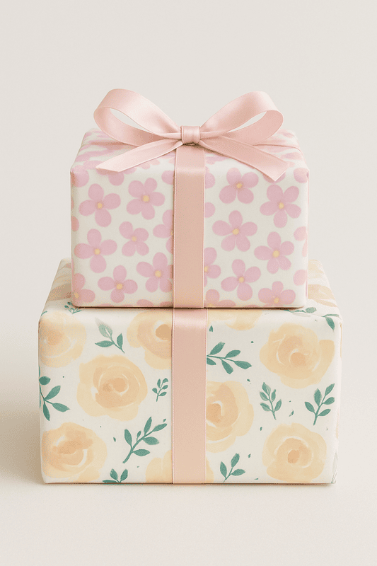 Citrus Bloom Gift Wrap Set β Lemon & Pink Blooms (Set of 2 Sheets) Citrus Bloom Gift Wrap Set β Lemon & Pink Blooms (Set of 2 Sheets)