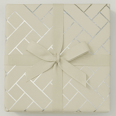 Holographic Foil Herringbone Pattern Gift Wrap