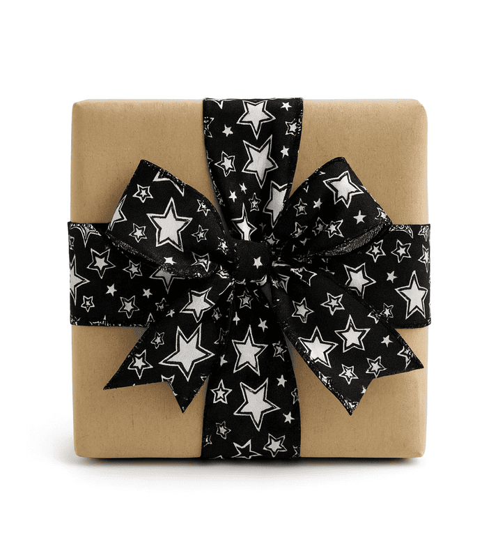 Black Star Burlap Ribbon Black Star Burlap Ribbon