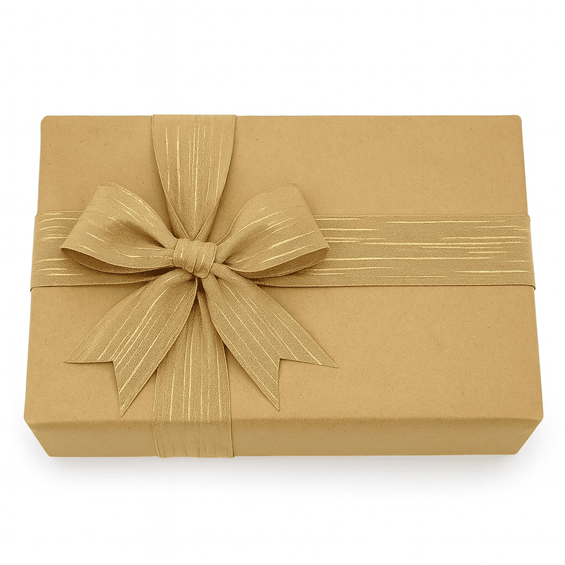 Sand Ribbon with Gold Pattern Sand Ribbon with Gold Pattern
