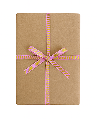 Ribbon with Gold Diagonal Stripes