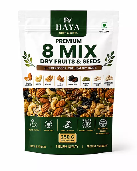 HAYA Premium 8 Mix Dry Fruits & Seeds – 250g
