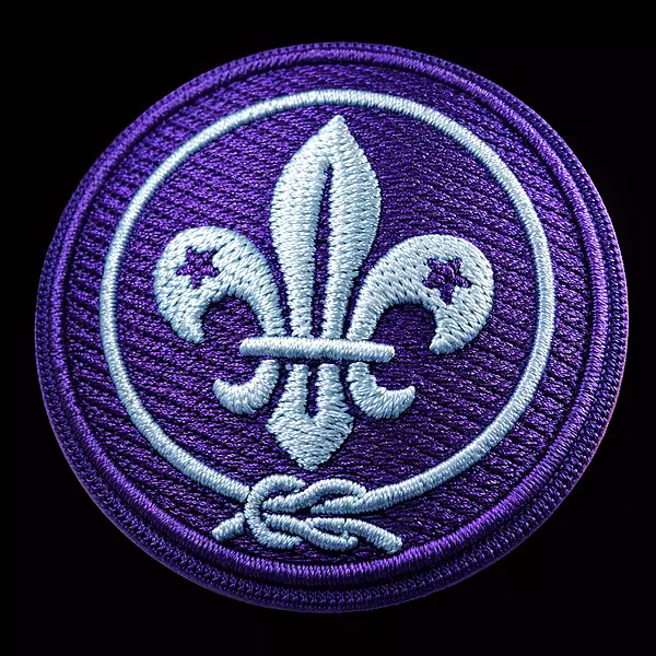 World Scout Badge New Round Embroidery-(50 pcs)